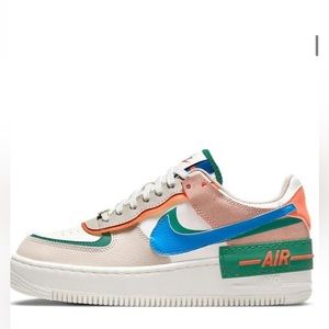 Nike Air Force 1 Shadow ( Sail/Green/Cream/Blue)